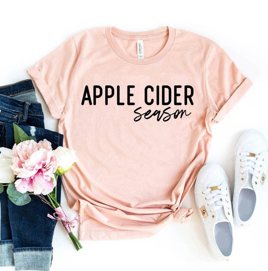 Apple Cider Season T-shirt - Bella Canvas: Heather Peach / Medium